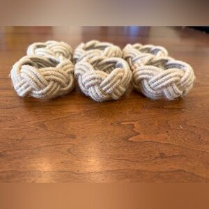Elegant Neutral Woven Napkin Rings